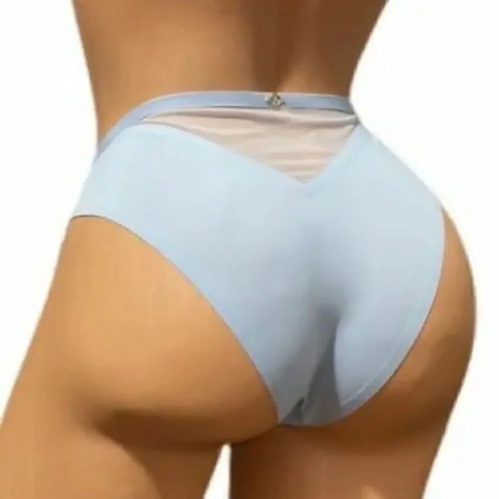 Victoria’s Secret Very Sexy Illusions with Mesh detail Brazilian Slip panty blue